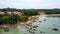 The beauty of the rocks on the beach of Tanjung Bidara Alor Gajah