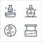 beauty salon line icons. linear set. quality vector line set such as close, yin yang, perfume