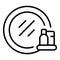 Beauty salon mirror icon outline vector. Interior hair