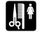 Beauty Salon in Symbol Pictogram Inverted Version