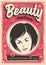 Beauty salon vintage poster design