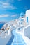 beauty of Santorini on a bright day through this minimal composition, space for text