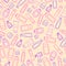 Beauty seamless pattern. Makeup background.