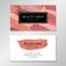 Beauty shop business card template with lipstick strokes.