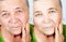 Beauty and skincare concept - no aging wrinkles