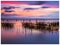 The beauty of the sky and the reflection of the sky on the water surface at Songkhla Lake after the sunset