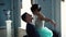 Beauty slowmotion - bridegroom is circling a beautiful bride in a wedding dress