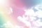 beauty soft abstract pastel gradient with fluffy clouds on sky. multi color rainbow image. magic colorful green yellow pink and bl