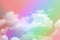 beauty soft rainbow abstract pink sweet pastel with fluffy clouds on sky. multi color image. beautiful fantasy growing love light