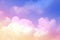 beauty soft vivid contrast with fluffy clouds on sky. multi color rainbow image