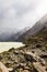 The beauty of the South Island. Rocky mountains over a glacial lake. New Zealand