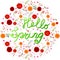 Beauty spring text with colorful flower