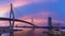 Beauty of sunset scene of Bangkok Bridge