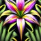 Beauty of symmetry by arranging an assortment of vibrant lilies. Panorama