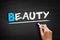 BEAUTY text on blackboard