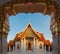 Beauty of Thai temple call Wat Ben or Marble Temple