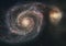 The beauty of the universe: Huge and detailed Whirlpool Galaxy