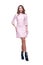 Beauty woman model wear stylish design clothing pink dress