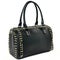 Beauty Womens black bag with gold studs on white