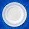 Beautyful blue russian porcelain decorative plate