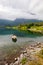 Beautyful landscape lake and boat, Norway