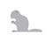 Beaver animal rodent silhouette icon