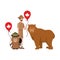 Beaver bear animal and ranger of canada design