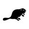 Beaver black icon .