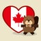 Beaver canadian animal scene