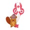 Beaver with canadian balloons vector design