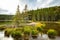 Beaver dam holding back water on Horseshoe Lake, Denali National Park, Alaska