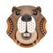 Beaver Head Logo. Vector decorative Emblem.
