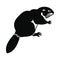 Beaver icon, simple style