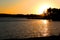 Beaver lake in Rogers Arkansas at sunset