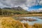 Beaver lake in Tierra del Fuego