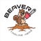 Beaver logo, company logo design idea, vector illustration