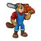 Beaver Lumberjack Cartoon