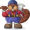 Beaver Lumberjack Cartoon Character