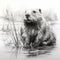 Beaver Portrait: Hyperrealistic Ink-wash Illustration Of Nature\\\'s Essence