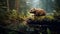 Beaver Rutting In Lush Forest