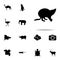 Beaver silhouette icon. zoo icons universal set for web and mobile