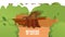 Beaver sit stump, wild animal sitting on fallen tree, shrub, forest, bush, flat vector illustration. Contact, about us