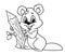 Beaver tree animal coloring pages