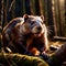 Beaver wild animal living in nature, part of ecosystem