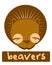 Beavers animal character design creative vector