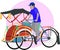 Becak - cycle rickshaw - Public Transportation