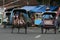 Becak or pedicab, traditional transportation in Yogyakarta