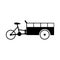 Becak, rickshaw cart transportation vector icon .