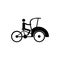 Becak, rickshaw transportation vector icon.