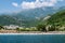 Becici beach in Budva, Montenegro.